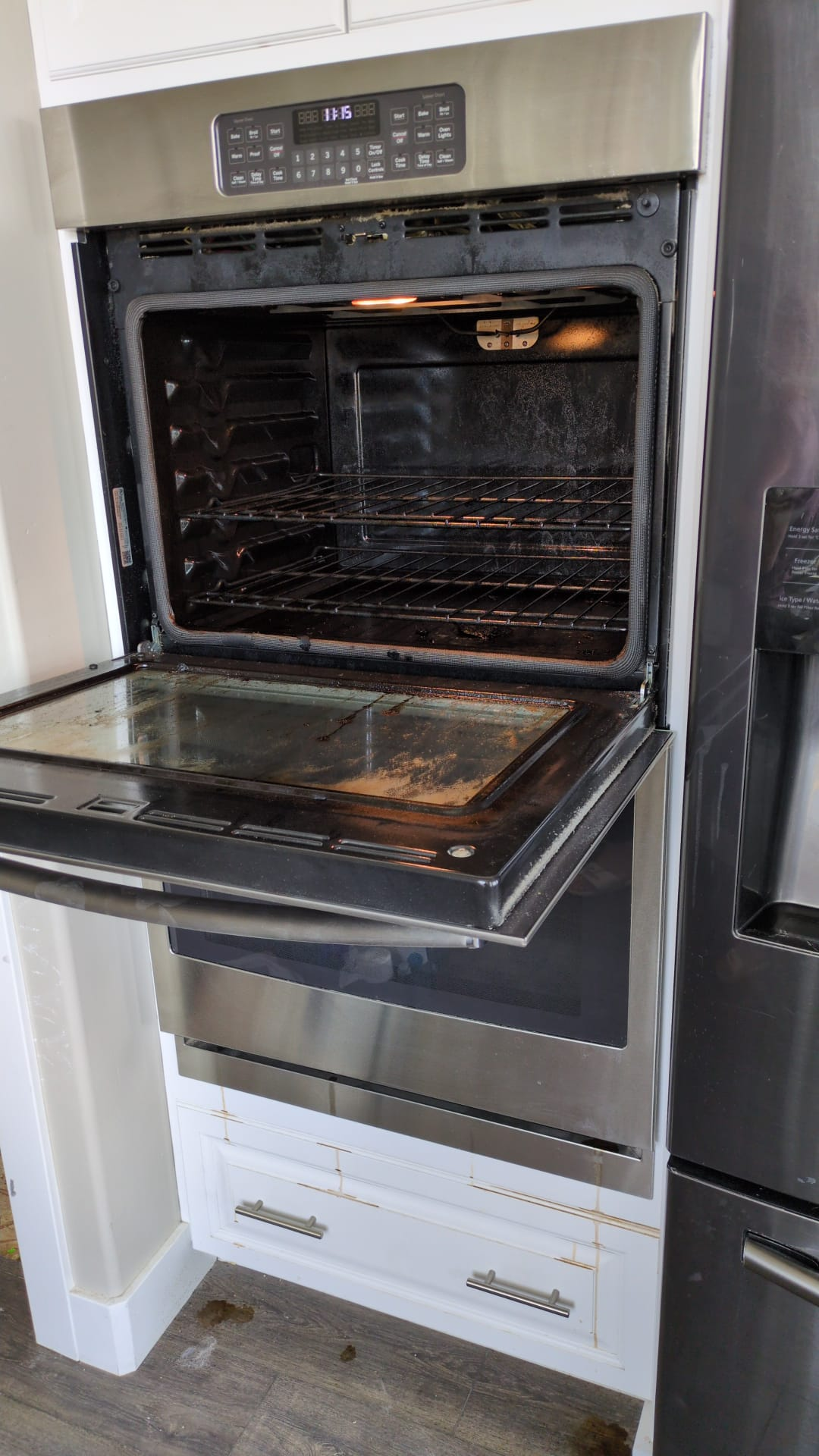 Oven interior degrease